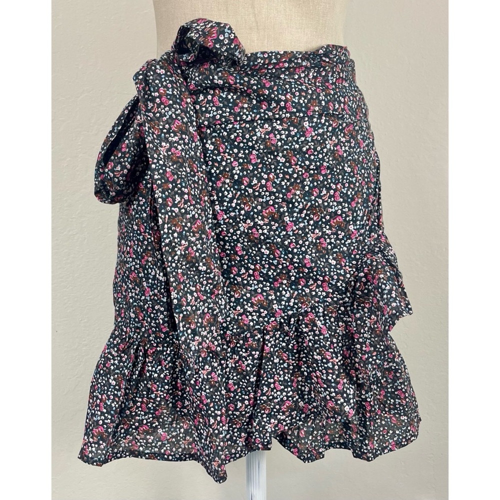 Acacia Swimwear Simone Floral Ruffle Wrap Mini Skirt